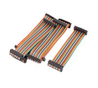 sourcing map 6pcs conector de cable plano IDC 15CM de paso de 2,54 mm de 26 clavijas F/F de 26 vías Arco iris