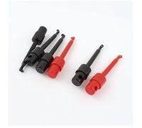 sourcing map 6pcs de Gran tamaño Ronda Clip Prueba Gancho Individual para la Prueba del multímetro de Cable de