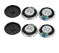 sourcing map 6pcs Mini Altavoces Altavoz Interno de 22mm de Diámetro 8R 2W Carcasa metálica magnética