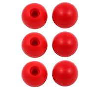 sourcing map 6pcs Pomo Perilla de Bola de Manija de Plástico Redondo Rojo M10 de 35mm Diámetro con Rosca Para Máquinas