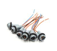 sourcing map 6Pcs portalámparas Bombilla Interior de Coche Conector Hembra T10 W5W 168 194 2 Cable Alargador