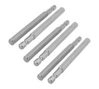sourcing map 6pcs puntas de Destornillador magnético de 8mm a 100mm | de longitud, Varilla de 1/4" de cabeza hexagonal