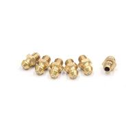 sourcing map 6Uds Engrasadores Recto Boquilla de Rosca Coche de Latón M6 X 1mm