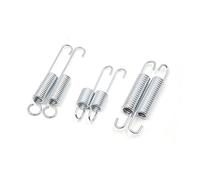 sourcing map 6uds Ganchos de Resortes para Motocicleta Muelle Para Caballete Soporte Metal Tono Plateado