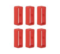 sourcing map 6uds Reloj Correa Lazo Cierre Anillos 22mm Caucho Reloj Soporte Guardián Silicona para Reloj Correa, Rojo