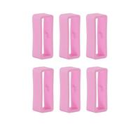 sourcing map 6uds Reloj Correa Lazo Cierre Anillos 22mm Caucho Reloj Soporte Guardián Silicona para Reloj Correa, Rosa
