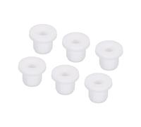 sourcing map 6uds T Tipo Goma Ojal Montaje Diámetro 10mm 0.55 Pulgadas OD 0.24 Pulgadas ID (14x6x11mm) Sello Protección Flexible Agujero Tapones para Cable Tubería Blanco