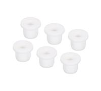 sourcing map 6uds T Tipo Goma Ojal Montaje Diámetro 12mm 5/8 Pulgadas OD (16x7,5x12mm) Sello Protección Flexible Agujero Tapones para Cable Tubería Blanco