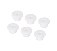 sourcing map 6uds T Tipo Goma Ojal Montaje Diámetro 16mm 0.94 Pulgadas OD 0.28 Pulgadas ID (24x7x14mm) Sello Protección Agujero Flexible Tapones para Cable Tubería Blanco