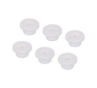 sourcing map 6uds T Tipo Goma Ojal Montaje Diámetro 18mm 1 1/32 Pulgadas OD 5/16 Pulgadas ID (26x8x14mm) Sello Protección Flexible Agujero Tapones para Cable Tubería Blanco