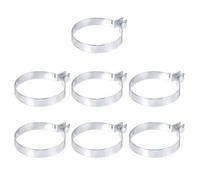 sourcing map 7 bandas de sujeción para valla de eslabones de cadena, bandas de tensión de acero galvanizado con pernos y tuercas para postes de eslabones de cadena de 3-11/32 pulgadas, tubería, puerta