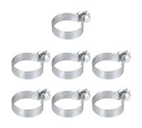 sourcing map 7 bandas de sujeción para valla de eslabones de cadena, bandas de tensión de acero galvanizado con pernos y tuercas para postes de eslabones de cadena de 1-57/64 pulgadas, tubería, puerta