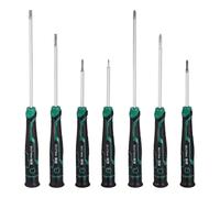 sourcing map 7 destornilladores de precisión pequeños PH00+PH0+PH0+SL1.4+SL2.0+SL2.4+SL3.0, destornilladores magnéticos Phillips y ranurados, mini destornilladores de acero S2 con agarre acolchado