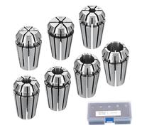 sourcing map 7 pinzas de resorte ER11 de 1 mm a 7 mm 65 Mn de acero de resorte de precisión para grabado CNC, herramienta de torno de fresado