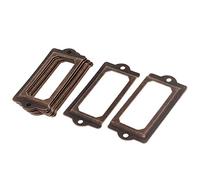 sourcing map 70mmx33mm Gabinete Estantes Cajón Tarjeta de identificación Titular de la Etiqueta Marcos 8 Piezas