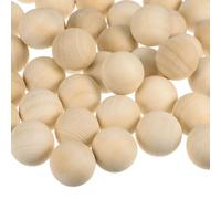 sourcing map 72 Piezas Bolas de Madera Redondas de 20 mm de Diámetro, Esferas de Madera Maciza Sin Terminar, Bolas Naturales para Manualidades yAdornos Artísticos