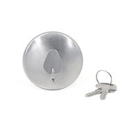 sourcing map 76mm de Diámetro Metal Negro Tapón del Depósito de Gasolina para Moto GN125 con 2 Llaves