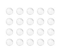 sourcing map 7mm Sólido Redondo Transparente Vidrio Bola Hirviendo Piedras Soda Lima Vidrio Perlas 100 Piezas