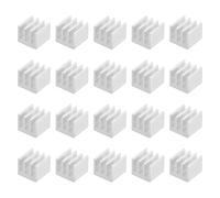 sourcing map 7x7x6mm Aluminio Termorretráctil Electrónicos Refrigerante para Mos IC Chip Plata 20 uds