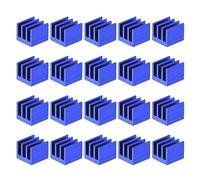 sourcing map 7x7x6mm Azul Térmico Autoadhesivo Aluminio Termorretráctil Electrónicos Refrigerante 20 uds