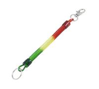 sourcing map 8,7" Llavero con Cadena Gancho Langosta Rojo Amarillo Verde Muelle estirado Enrollado Correa de Cuerda cordón
