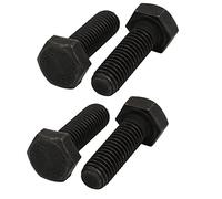 sourcing map 8.8 Grado M8X25mm Tornillo De Cabeza Hexagonal De Rosca Izquierda Completamente Roscado 4Pcs