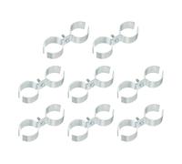 sourcing map 8 abrazaderas de panel de valla de eslabones de cadena de 1-7/8 pulgadas, galvanizadas para perrera, conector de valla, piezas de hardware temporales para jaula de perro con pernos y