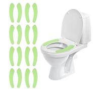 sourcing map 8 almohadillas para asiento de inodoro, antideslizantes, cálidas, suaves, gruesas y cortables, con respaldo adhesivo para invierno, hotel, apartamento, hogar, baño, color verde