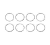 sourcing map 8 anillas tóricas de resorte de 38 mm, gancho redondo de metal, llavero con clip para bolsos, bolsos, monederos, llavero, hebilla, color blanco