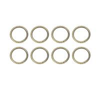 sourcing map 8 anillas tóricas de resorte de 38 mm, gancho redondo de metal, llavero con clip para bolsos, bolsos, monederos, llavero, hebilla, color marrón claro