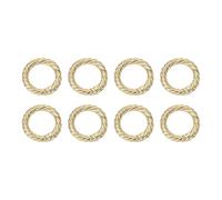 sourcing map 8 anillos de resorte de 3/4 pulgadas (20 mm) con gancho redondo de metal, llavero con clip para bolsos, bolsos, llaveros, hebilla, color dorado claro
