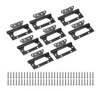 sourcing map 8 bisagras de puerta sin mortaja, bisagras de acero inoxidable de 4 x 2 pulgadas con tornillos de montaje, bisagras de puerta con rodamiento de bolas para puertas interiores y exteriores