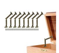 sourcing map 8 bisagras plegables de soporte de tapa, bisagra giratoria de hierro de 180 grados, bisagra de tapa de 8,4 x 3,17 cm para gabinetes, cajas de madera, muebles del hogar, ventanas, puertas