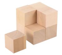 sourcing map 8 bloques cuadrados de madera de tilo, 4 x 4 x 4 cm, para bricolaje, decoración artística, manualidades, tallados a mano