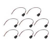 sourcing map 8 cables tipo C hembra de 2 pines, 3 A, 5 V, redondo, USB-C hembra a cable de extensión de terminal impermeable para PC, lámparas LED, laptop, color negro