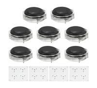 sourcing map 8 deslizadores autoadhesivos para muebles con clavos, almohadillas móviles para muebles, protectores de suelo para patas de silla, para patas de madera de 0.75 a 1 pulgada para suelos de