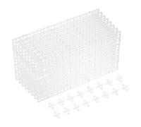 sourcing map 8 divisores de pecera de acuario, difusor de luz de plástico de 30,5 x 15,2 cm, filtro de rejilla inferior separador de división con clips de ventosa y ventosas para acuario, transparente