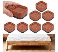 sourcing map 8 elevadores de muebles, elevadores de cama ajustables, altura de 1 capa, 3,5 cm, bloques de elevación cuadrados apilables para patas de mesa, escritorio, sofá, silla, mesa, armario