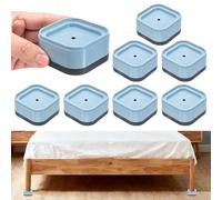 sourcing map 8 elevadores de muebles, elevadores de cama ajustables, altura de 1 capa, 3,5 cm, bloques de elevación cuadrados apilables para patas de mesa, escritorio, sofá, silla, mesa, armario