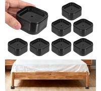 sourcing map 8 elevadores de muebles, elevadores de cama ajustables, altura de 1 capa, 3,5 cm, bloques de elevación cuadrados apilables para patas de mesa, escritorio, sofá, silla, mesa, armario