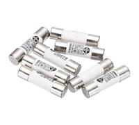 sourcing map 8 fusibles de soplado rápido de 380 V 25 A, fusibles de cartucho de cerámica, fusible de microondas, protección de corriente, tipo F, 10 x 38 mm, para uso industrial eléctrico
