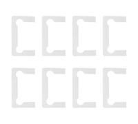 sourcing map 8 juntas de bisagra de vidrio, bisagras de puerta de ducha, bisagras de vidrio de plástico de 90 grados, junta de repuesto para puerta, armario, vitrina, puerta de armario, color blanco