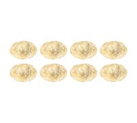 sourcing map 8 mini sombreros de paja de 2.6 pulgadas, sombreros de paja en miniatura para casa de muñecas, mini vaquero, lindo gorro tejido para manualidades, decoración de disfraces, accesorios de