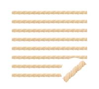 sourcing map 8 molduras decorativas de madera de 15.75 pulgadas, molduras de muebles de madera 3D sin terminar para manualidades, hogar, pared, armario, estante, ventana, puerta (forma trenzada, 20 mm