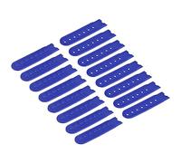 sourcing map 8 pares de fundas de correa a presión, 7 agujeros de plástico ajustables para sombrero, hebilla de repuesto para reparación de tapas (azul oscuro), azul oscuro, 80x20mm