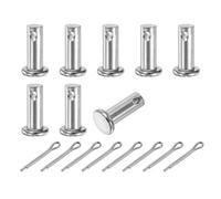 sourcing map 8 pasadores de horquilla M6 x 16 mm, acero inoxidable 304 de un solo agujero, pasador de horquilla de ubicación con pasadores de chaveta para pestillo de remolque, reparación mecánica