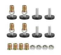 sourcing map 8 patas de nivelación ajustables para muebles, niveladores de patas de muebles M8 x 21 mm, almohadilla ajustable roscada para mesas, sillas, armarios, elevadores de sofá, 25 mm de ancho