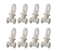 sourcing map 8 Pcs 9mm diám Rodillos de orugas Rueda Cortina Blanco