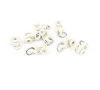sourcing map 8 Pcs plástico Riel Cortina Empresa Ferroviaria 10mm D Blanco