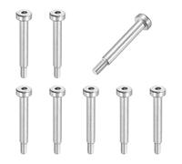 sourcing map 8 pernos de hombro de acero inoxidable 304 de 5 mm de diámetro de hombro de 30 mm de longitud del hombro M4 x 0,7 rosca hexagonal para industrias de maquinaria de moldeo por inyección